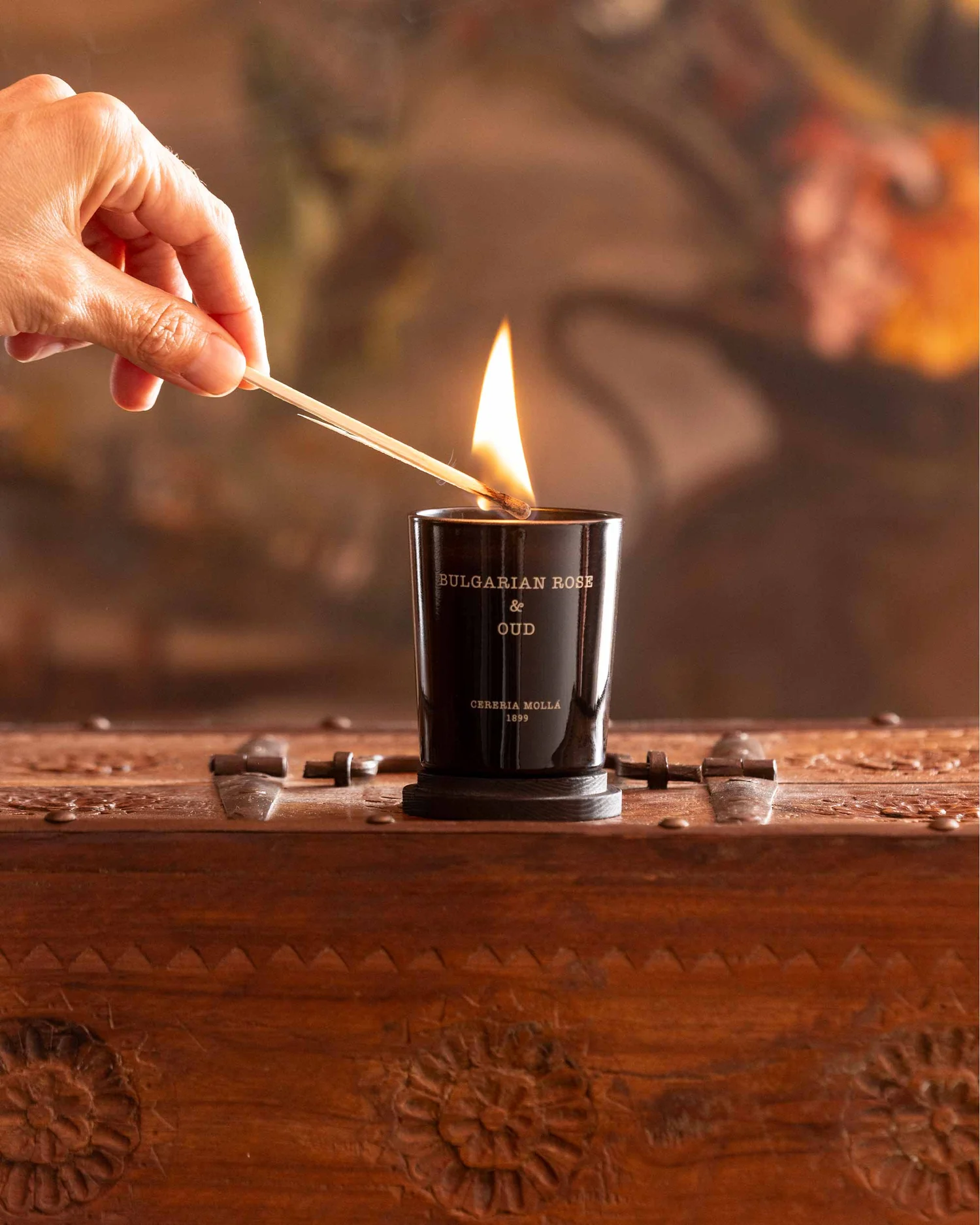 Cereria Mollá 1899 Bulgarian Rose & Oud Scented Mini Candle 70 g