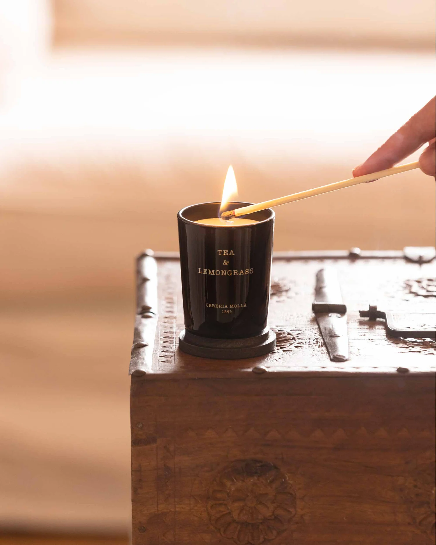 Cereria Mollá 1899 Tea & Lemongrass Scented Mini Candle 70 g